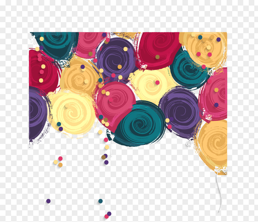 Happy Birthday Watercolor Background Vector Material Cake To You PNG