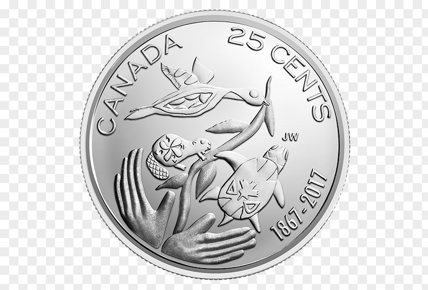 25 Cents 150th Anniversary Of Canada Coin Quarter Royal Canadian Mint PNG