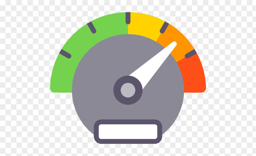 Flat Speedometer Car Dashboard Icon PNG