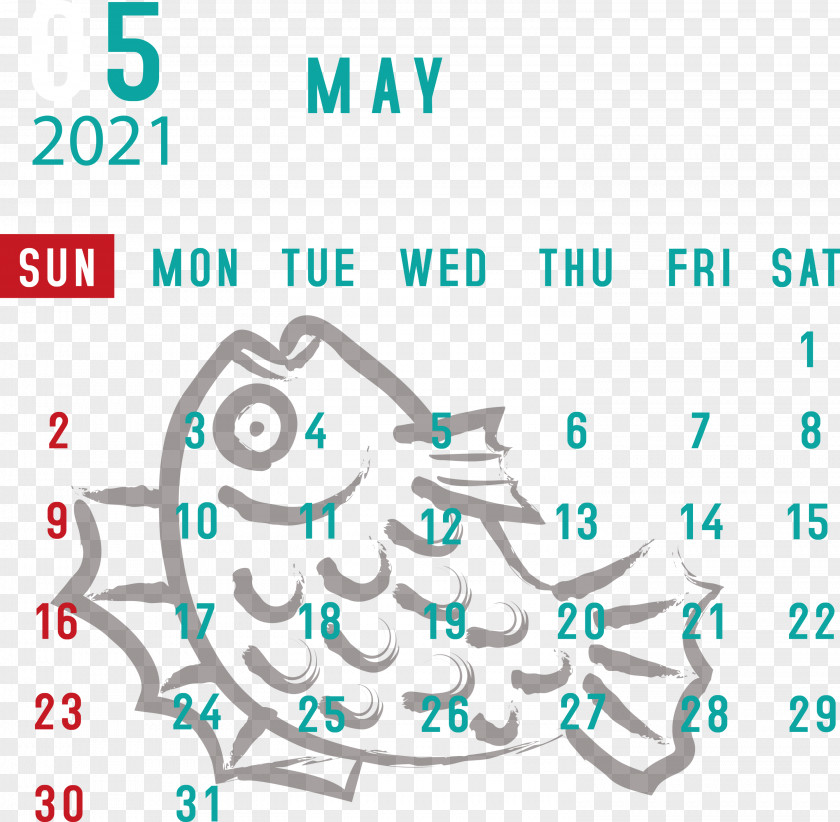 May 2021 Calendar PNG