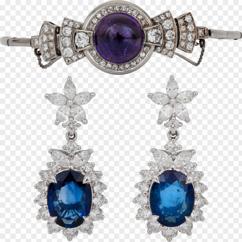 Sapphire Earrings Earring Necklace Diamond Jewellery PNG