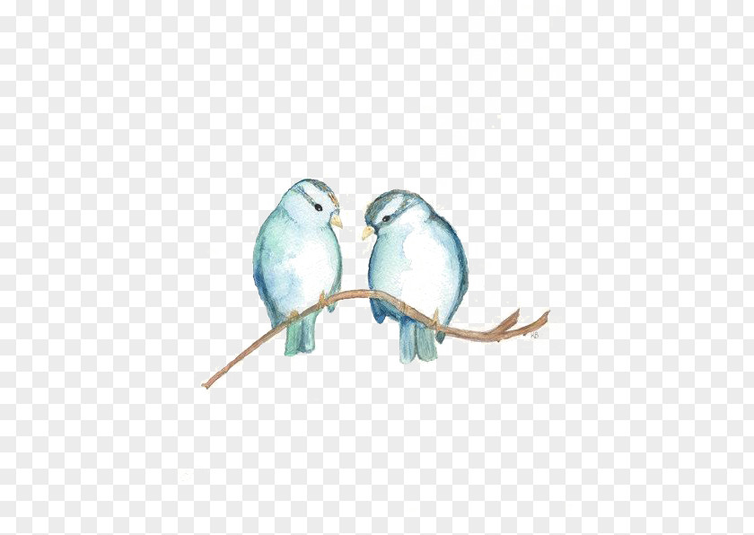 Birds Bird Watercolor Painting Sparrow Blue PNG