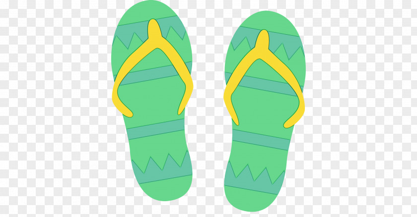 Flip-flops Shoe Green Font Meter PNG