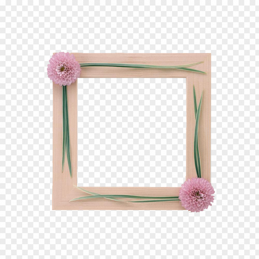 Wood Frame Flowers Edge Photography GIMP PNG