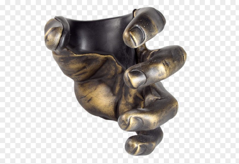 Hand Grip Bronze Sculpture Brass Guitar PNG