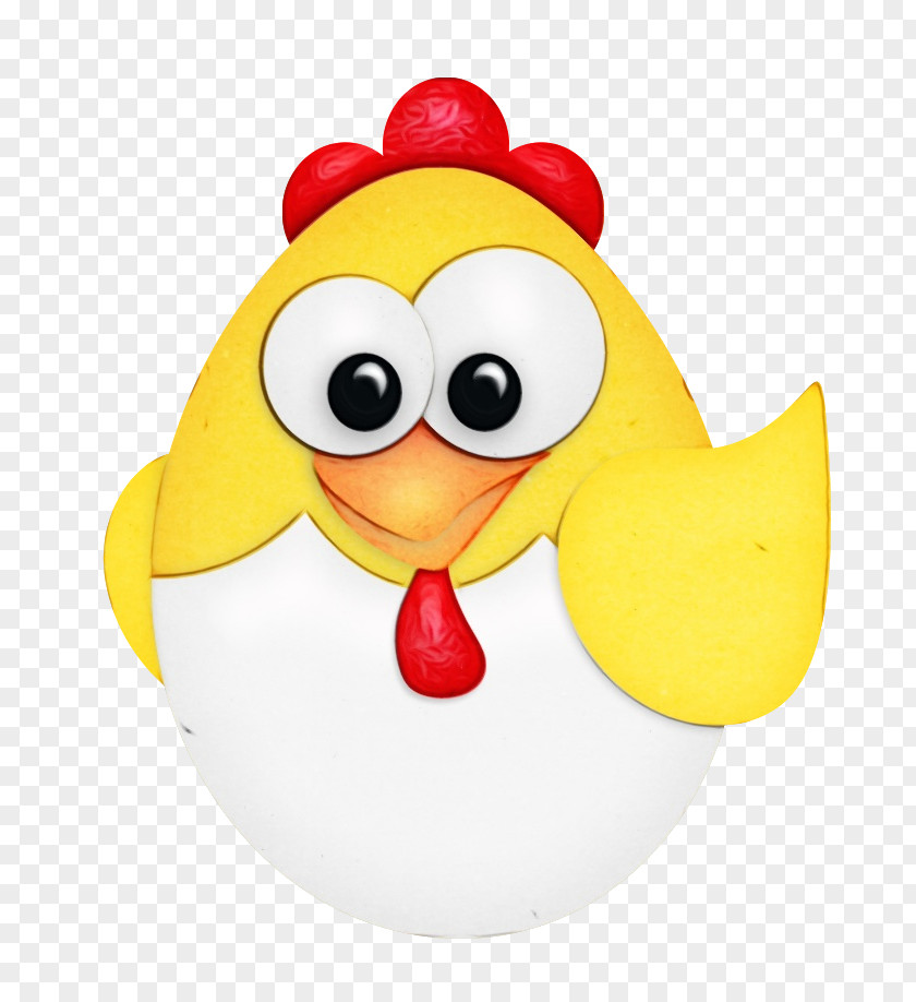 Cartoon Yellow Chicken Bird Bath Toy PNG
