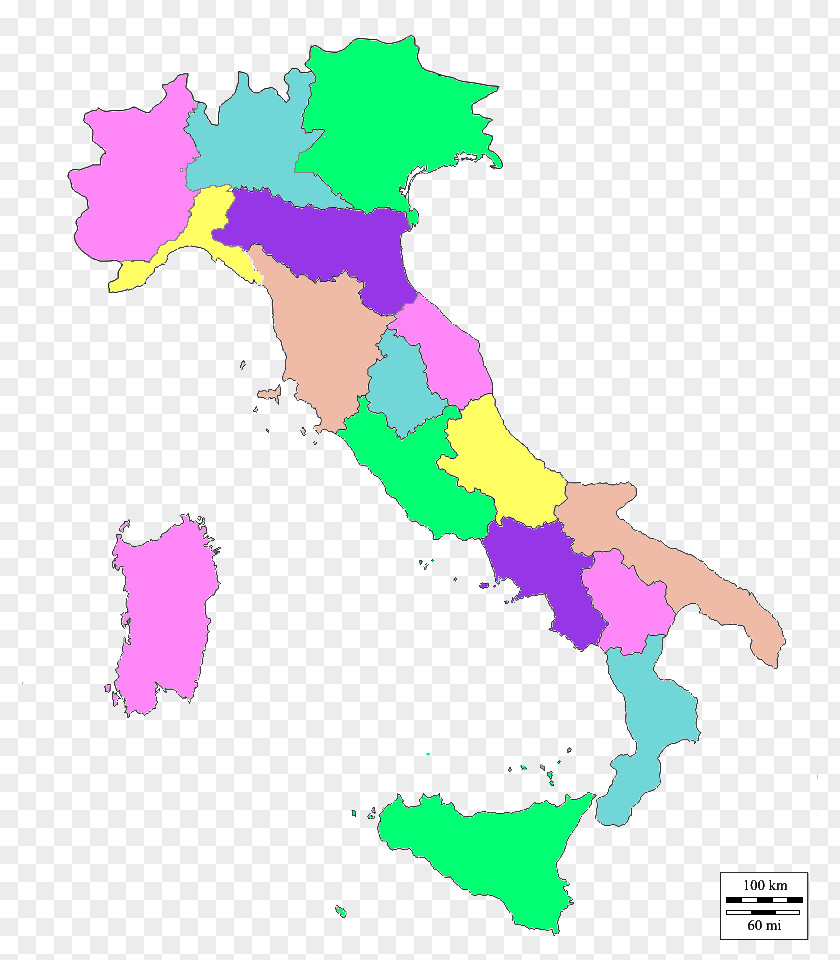 Flag Regions Of Italy Map National PNG
