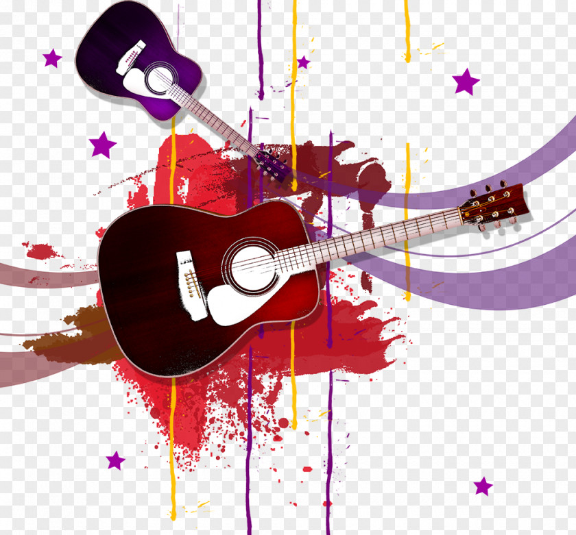 Pattern Guitar Graphic Design PNG