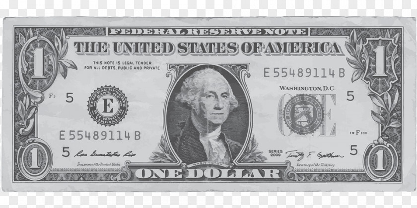 Banknotes Of The United States Dollar One-dollar Bill Banknote PNG