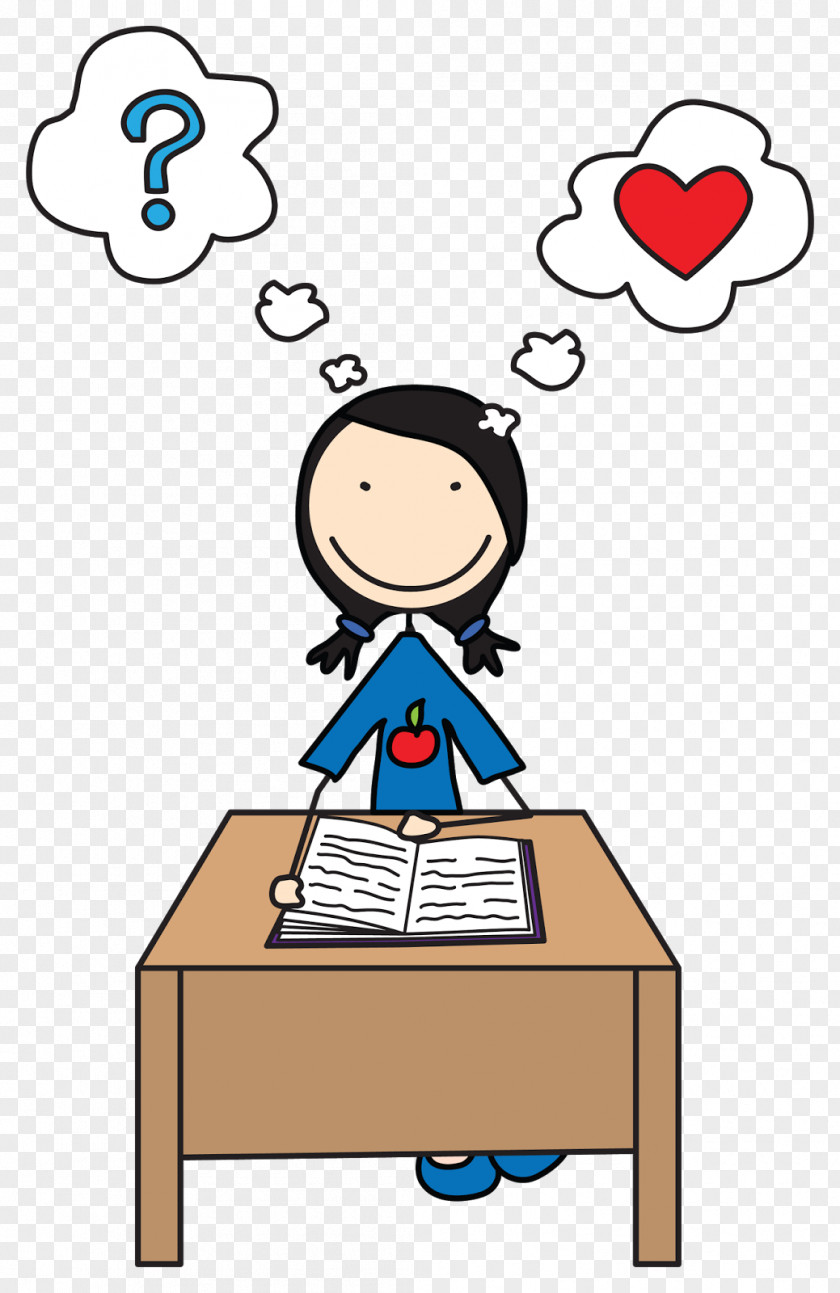 Female Student Cliparts Reading Thought Clip Art PNG