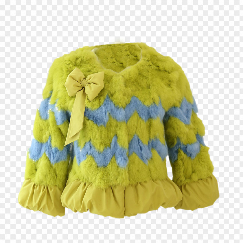 Ms. Lemon Yellow Fur Clothing PNG