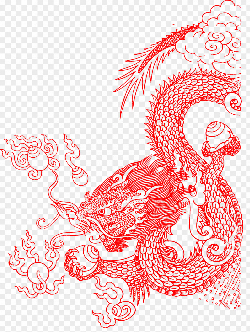 Red Dragon Shading Paper Gratis Download Computer File PNG