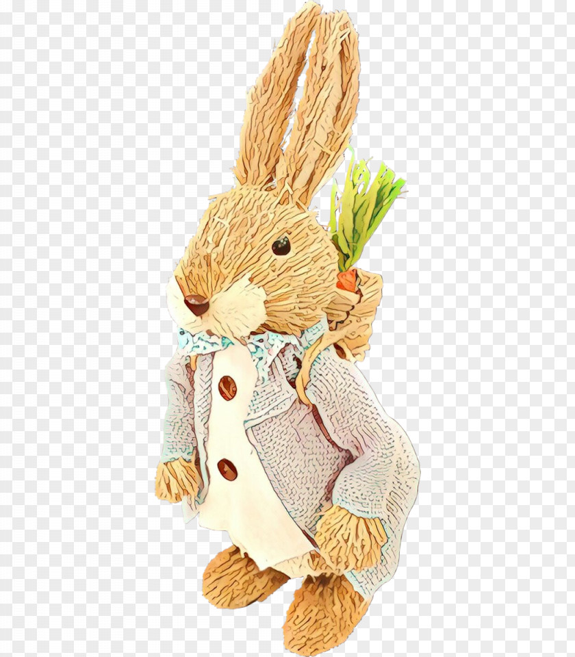 Wood Rabbit Animal Figure Easter Bunny Background PNG