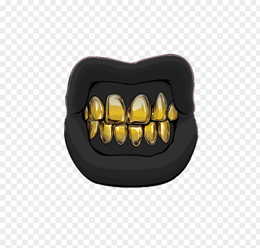 A Gold Tooth Teeth Mouth Lip PNG