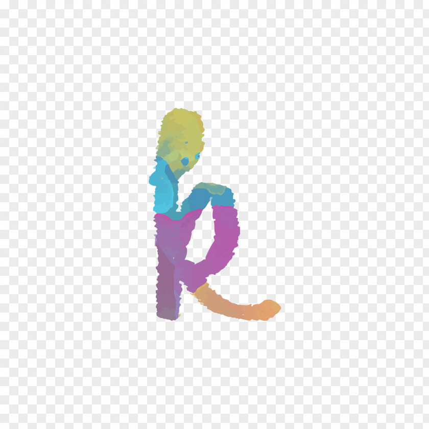 Purple Watercolor Letters K Letter Painting PNG