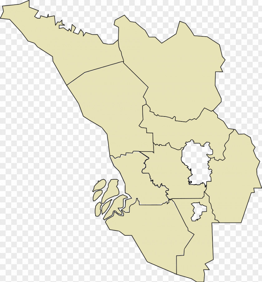 Administrative Maps Kuala Selangor Sepang District Hulu Langat Petaling PNG