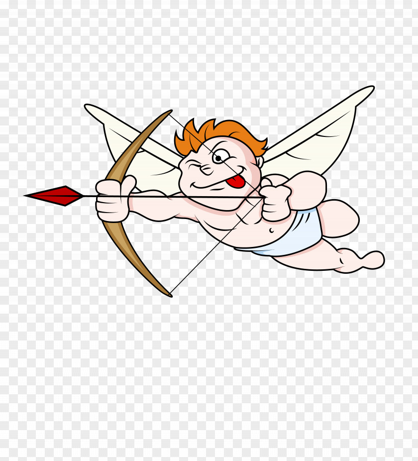 Naughty Cupid Shooting Target Illustration PNG
