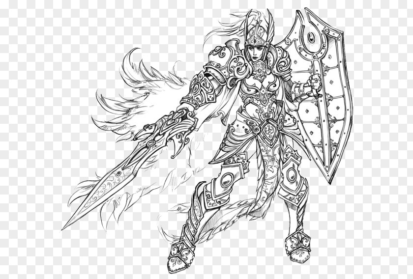Sketch Cool Soldiers Dungeons & Dragons Concept Art Character Model Sheet Illustration PNG