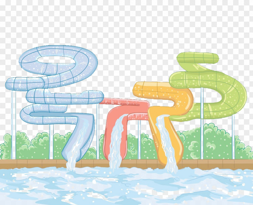 Textured Color Waterpark Element Swimming Pool Free Content Clip Art PNG