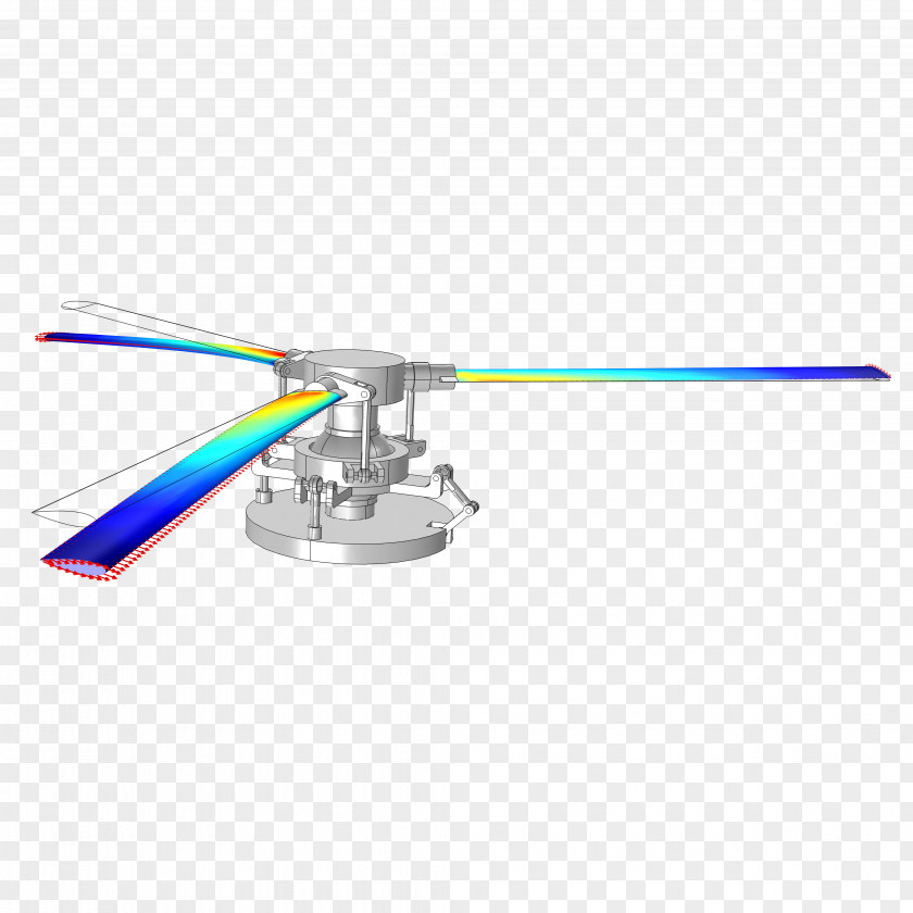 Helicopter COMSOL Multiphysics Mechanics Structure Finite Element Method PNG
