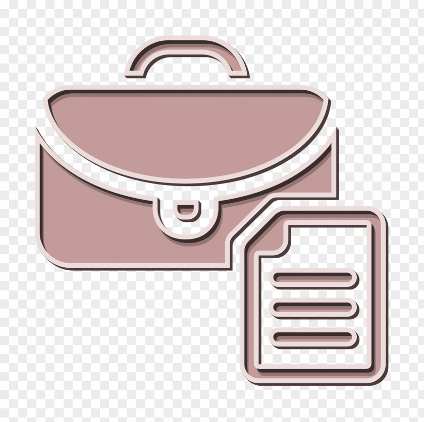 Icon Job Search Symbol Of Suitcase And Curriculum Paper PNG
