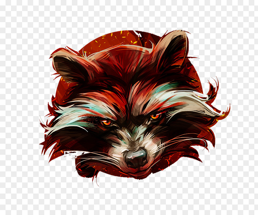 Red Hairy Wolf Gray Drawing Illustration PNG