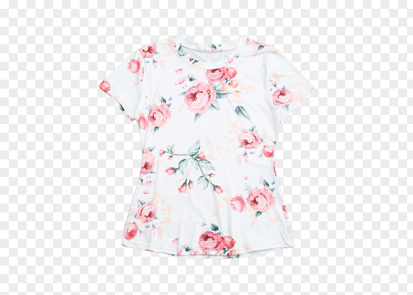 T-shirt Pattern Blouse Sleeve White Top PNG