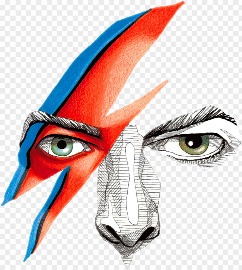 T-shirt The Rise And Fall Of Ziggy Stardust Spiders From Mars Drawing Art Music PNG and of the from Music, spear, face clipart PNG