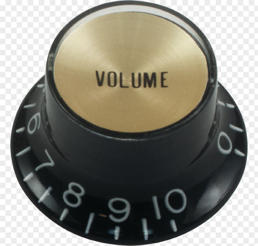 Guitar Volume Knob Top Hat Cap Silver Gold PNG