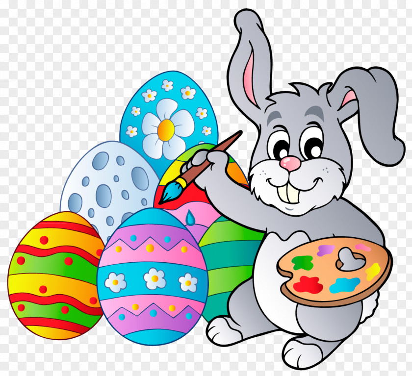 Transparent Easter Bunny With Eggs Clipart Picture Egg Clip Art PNG