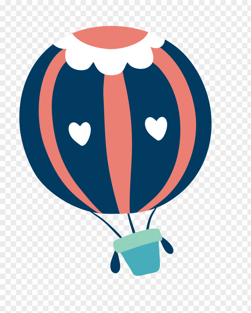 Vector Color Cartoon Hot Air Balloon Clip Art PNG