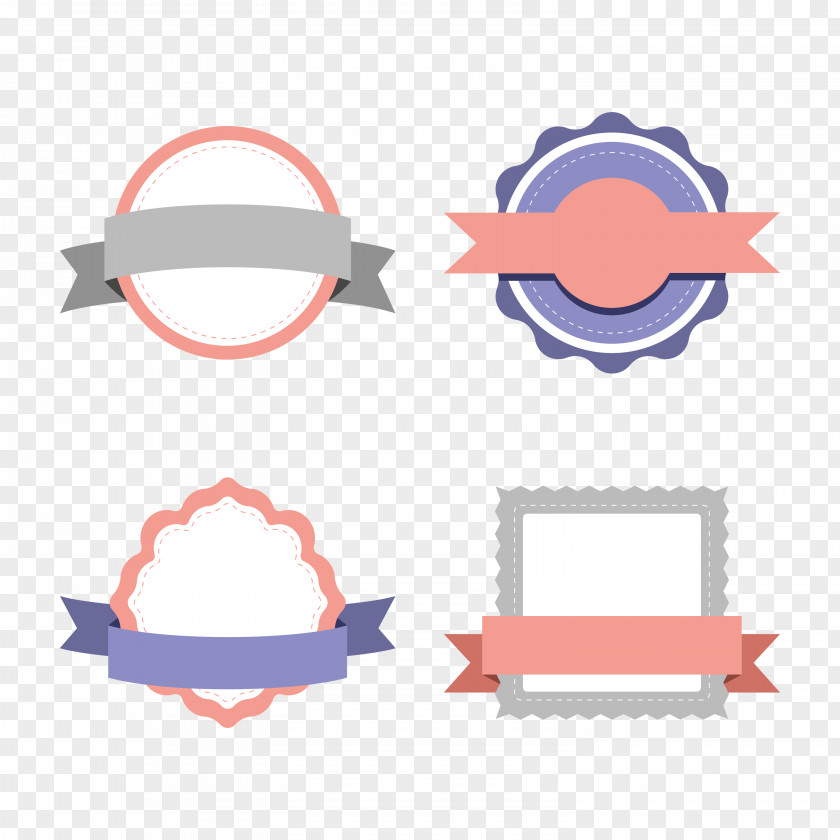 Vector Graphics Logo Badge Pastel Design PNG