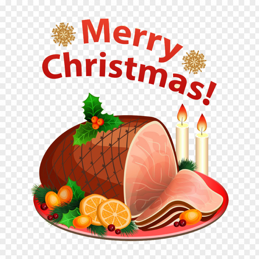 Barbecue Illustration Christmas Image [ Mulled Wine Sunday Roast Ham Dinner PNG