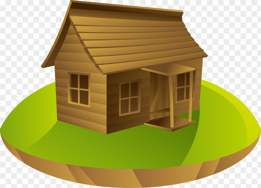 Cartoon Wood House Animation Drawing PNG