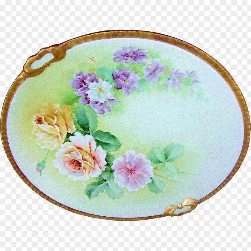 Hand-painted Floral Material Doccia Porcelain Italy Ceramic Tableware PNG