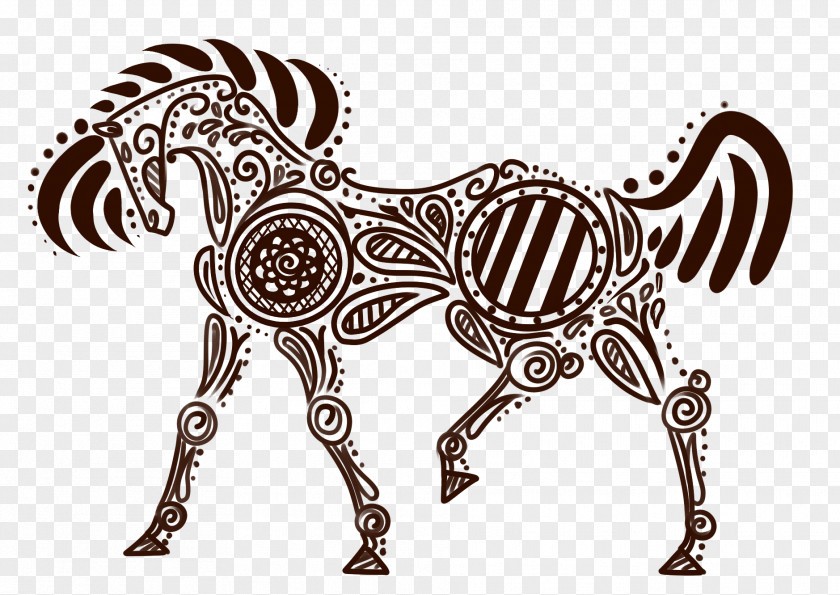 Mehndi Design Canidae Horse Dog Visual Arts Clip Art PNG