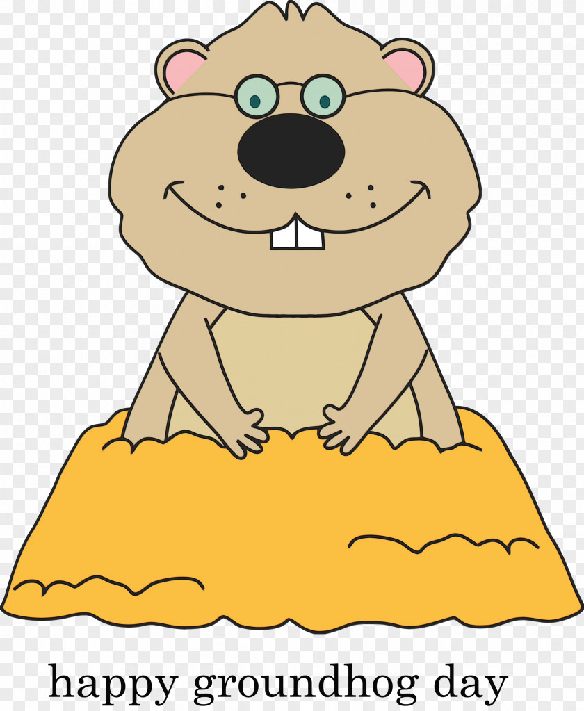 Cartoon Groundhog Pleased PNG