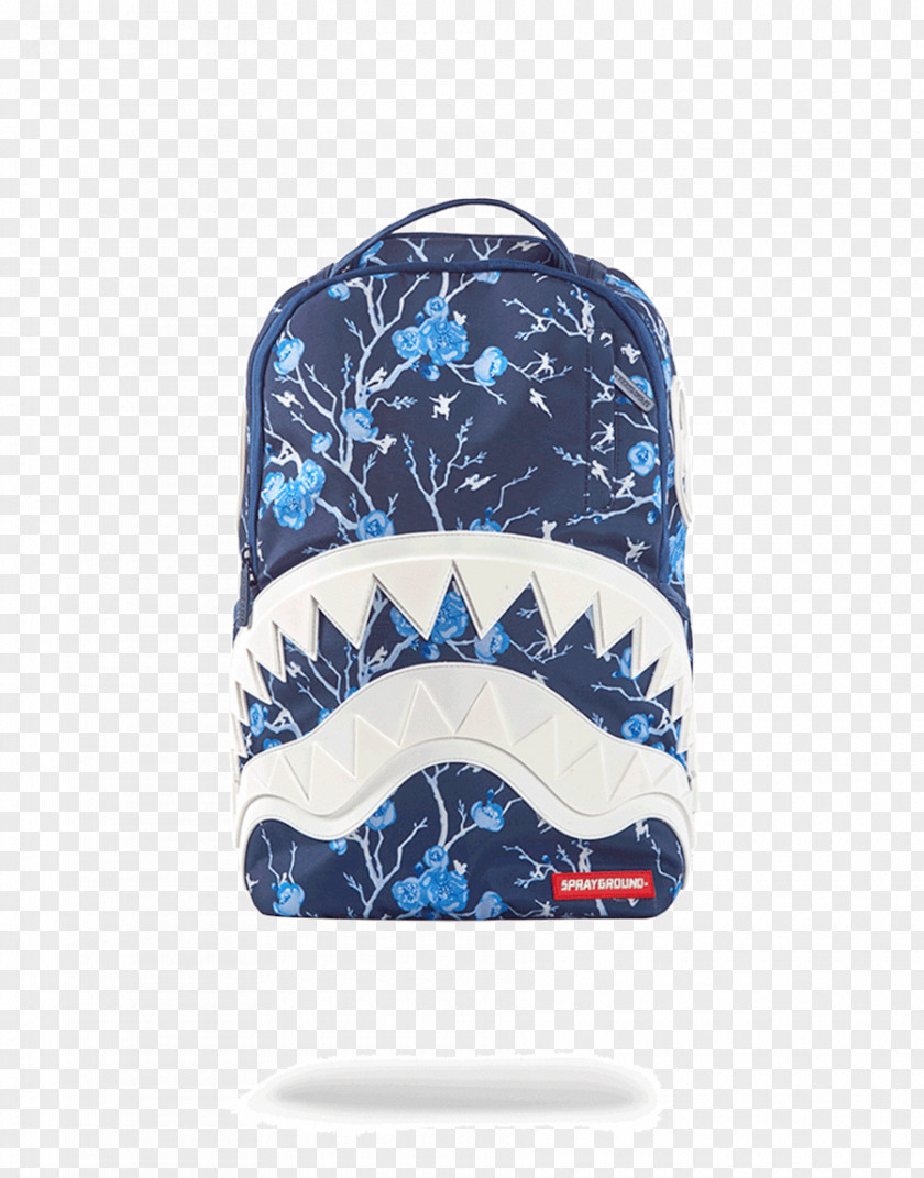 Cherry Material Backpack Bag Shark Blossom PNG