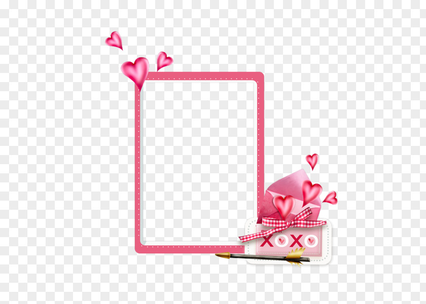 Pink Frame Heart PNG