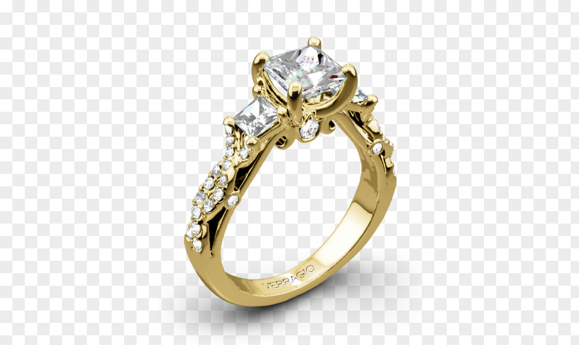 Ring Engagement Wedding Colored Gold PNG