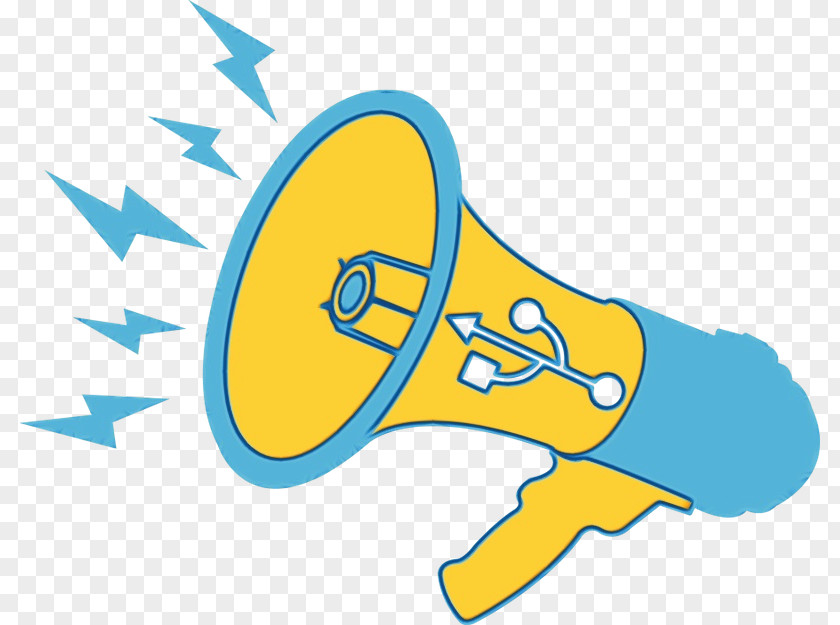 Yellow Megaphone Background PNG