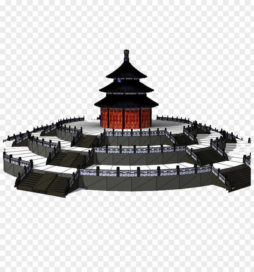 3D Temple Of Heaven Architecture PNG