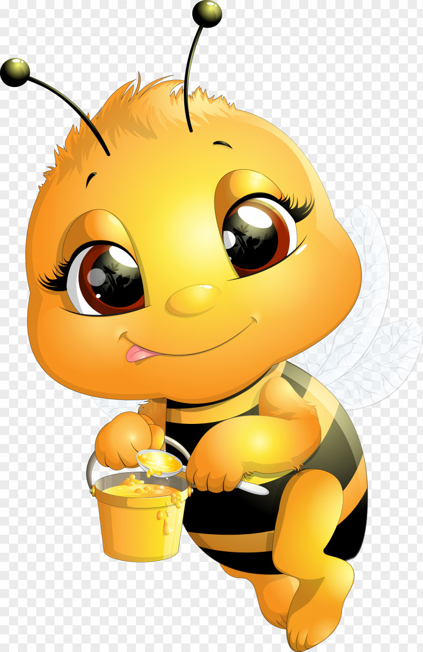 Bee Cartoon Drawing Illustration PNG