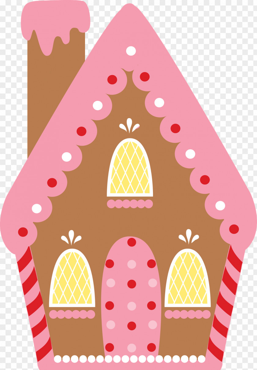 Cottage Gingerbread House Candy Cane Clip Art PNG