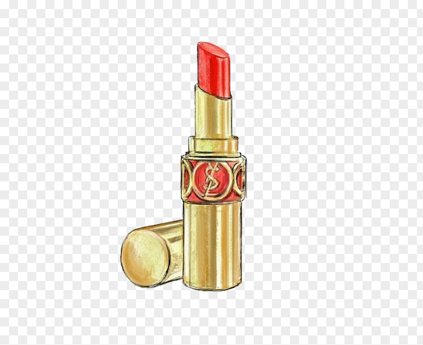 Lipstick Chanel Yves Saint Laurent Cosmetics Watercolor Painting PNG