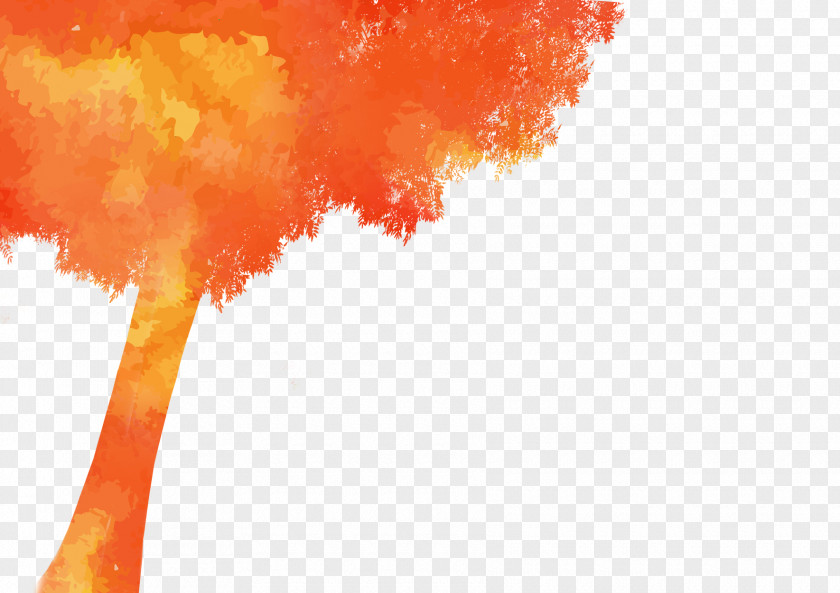 Autumn Tree Silhouette PNG