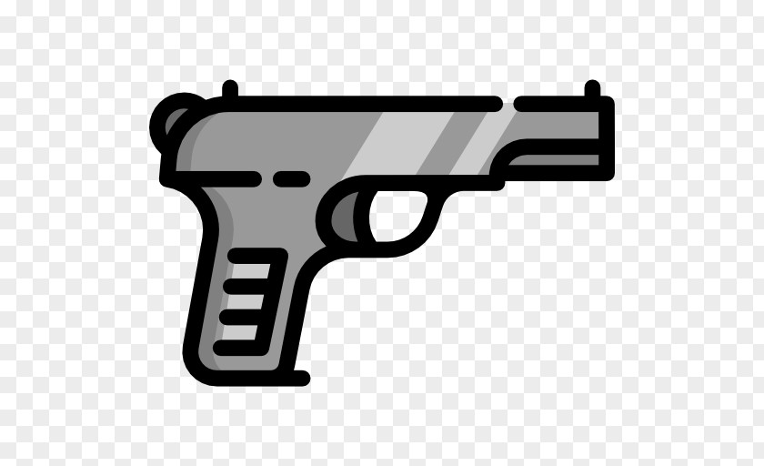 Black And White Firearm Handgun PNG