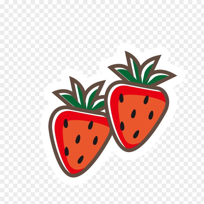 Colorful Strawberry Food Kids' Meal Illustration PNG