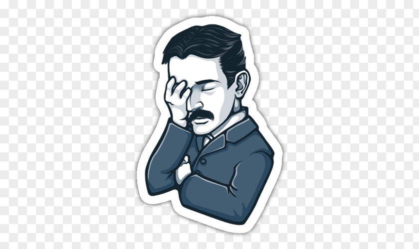 Engineer Nikola Tesla Sticker Motors Telegram PNG