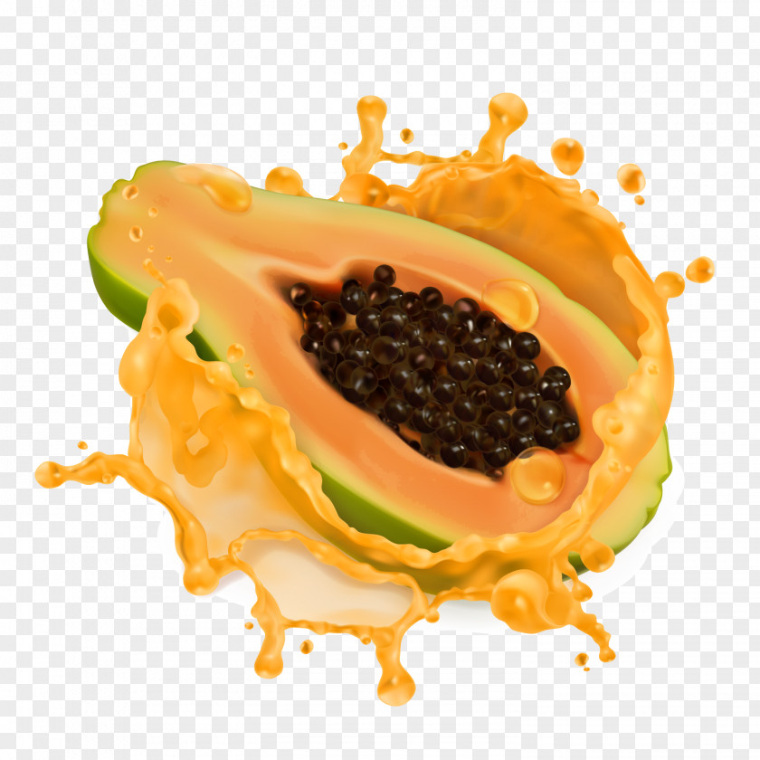 Fresh Papaya Juice Orange Berry PNG